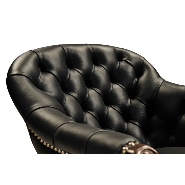 Chesterfield Style Walnut Office Chair