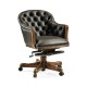 Chesterfield Style Walnut Office Chair