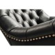 Chesterfield Style High Back Walnut Office Chair