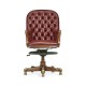 Chesterfield Style High Back Walnut Office Chair