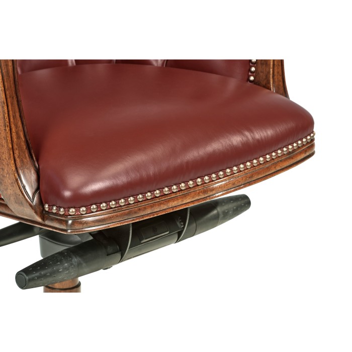 Chesterfield Style High Back Walnut Office Chair