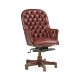 Chesterfield Style High Back Walnut Office Chair