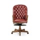 Chesterfield Style High Back Walnut Office Chair