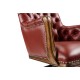 Chesterfield Style High Back Walnut Office Chair