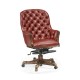 Chesterfield Style High Back Walnut Office Chair