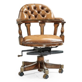 Captain's Style Walnut Office Chair