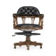 Captain's Style Walnut Office Chair