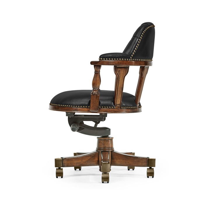 Captain's Style Walnut Office Chair