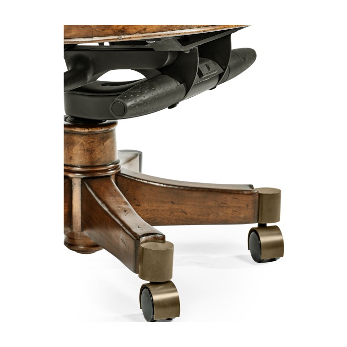 Captain's Style Walnut Office Chair