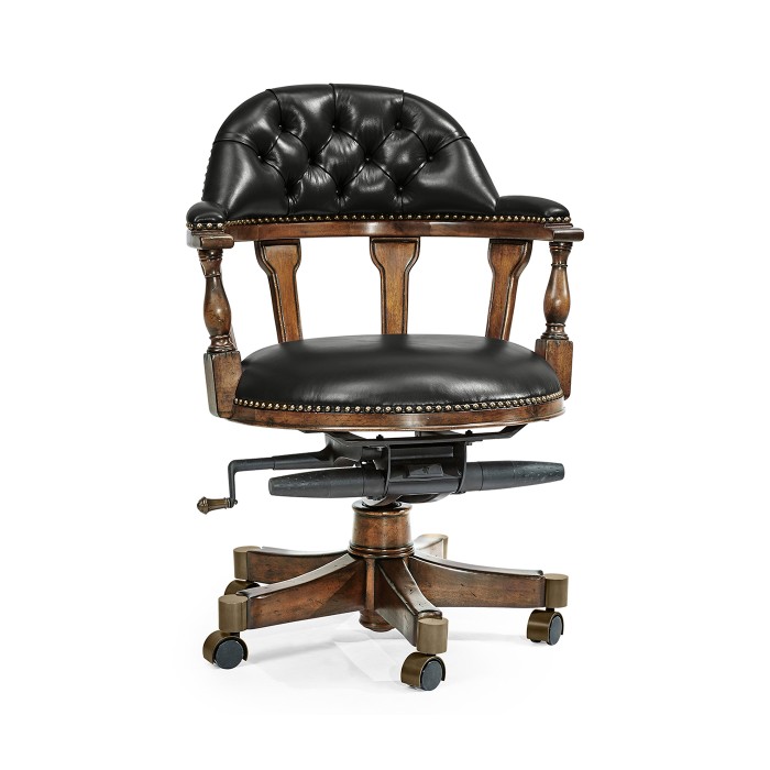 Captain's Style Walnut Office Chair