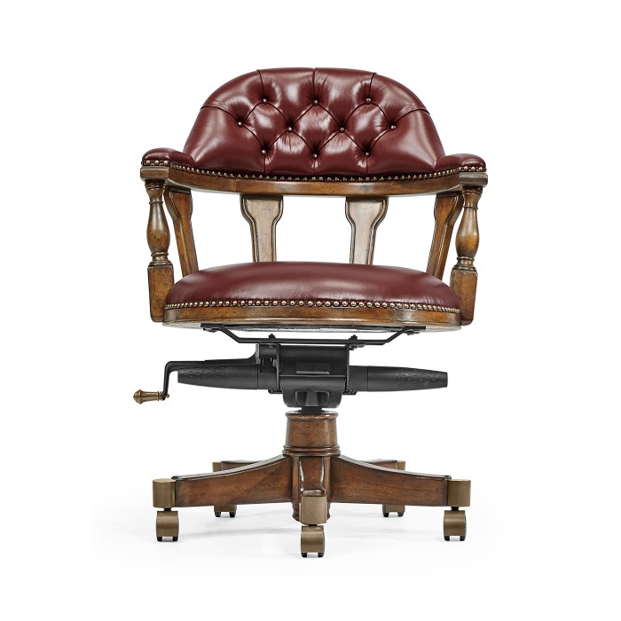 Captain's Style Walnut Office Chair