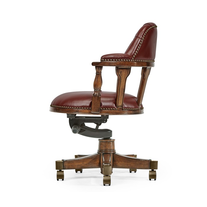 Captain's Style Walnut Office Chair