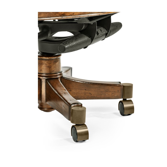 Captain's Style Walnut Office Chair