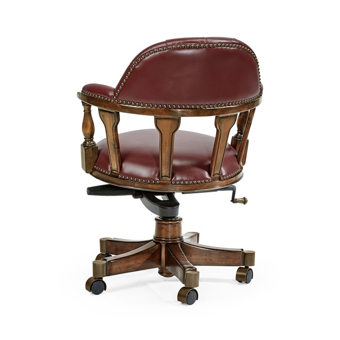 Captain's Style Walnut Office Chair