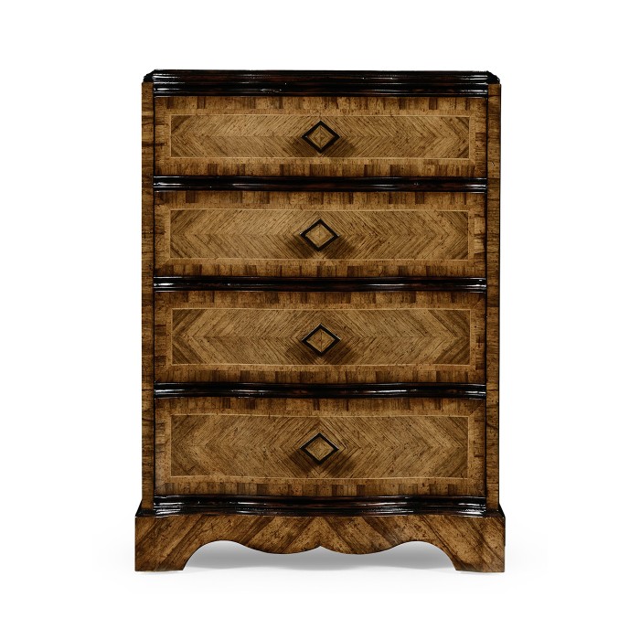 Small chest with decorative argentinian walnut veneer