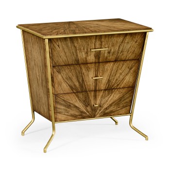 Argentinian Walnut Bedside Chest of Drawers