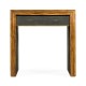 Argentinian walnut & anthracite faux shagreen side table