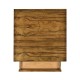 Argentinian walnut & anthracite faux shagreen side table