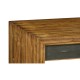 Argentinian walnut & anthracite faux shagreen side table