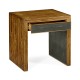 Argentinian walnut & anthracite faux shagreen side table