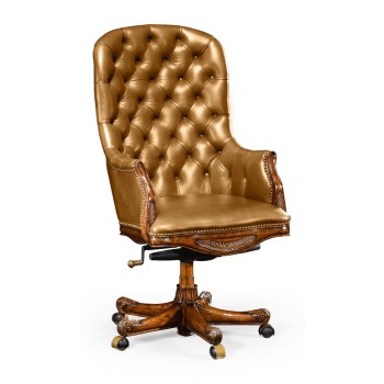 Chesterfield Style High Back Desk Chair