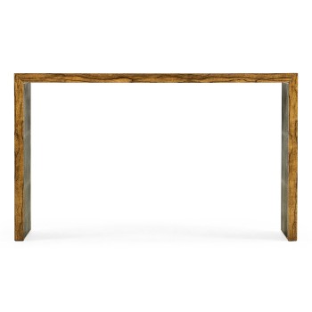 Argentinian Walnut & Anthracite Faux Shagreen Console