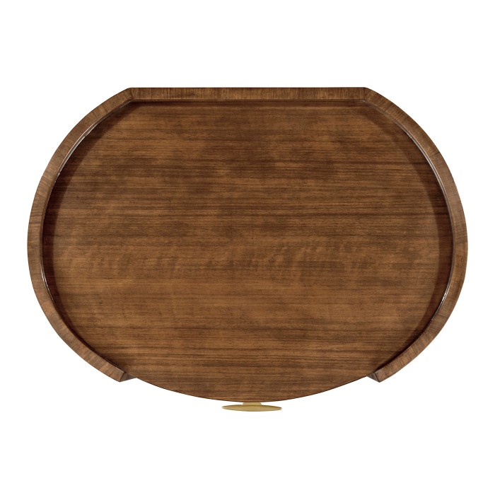 Tall oval chest with brass detailing