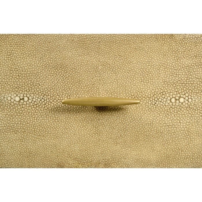 Tall oval chest with brass detailing