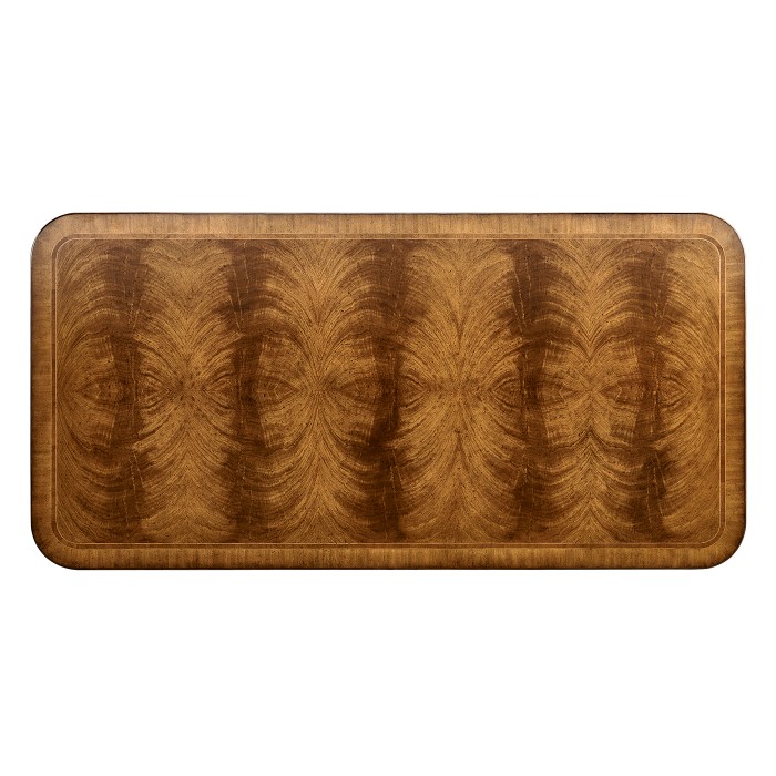 Regency Rectangular Centre Table on Pedestal Base (Crotch Walnut)