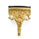 Carved & gilded wall bracket console (Black marble top)
