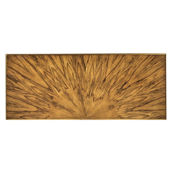Argentinian walnut veneered tapering chest of drawers