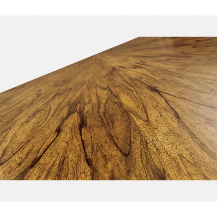 Argentinian walnut veneered tapering chest of drawers