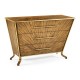 Argentinian walnut veneered tapering chest of drawers