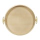 Art Deco Round Tray with Brass