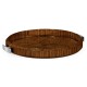 Art Deco Round Tray with Stainless Steel (High Lustre)