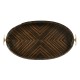Oval Art Deco Macassar Ebony High Lustre Tray