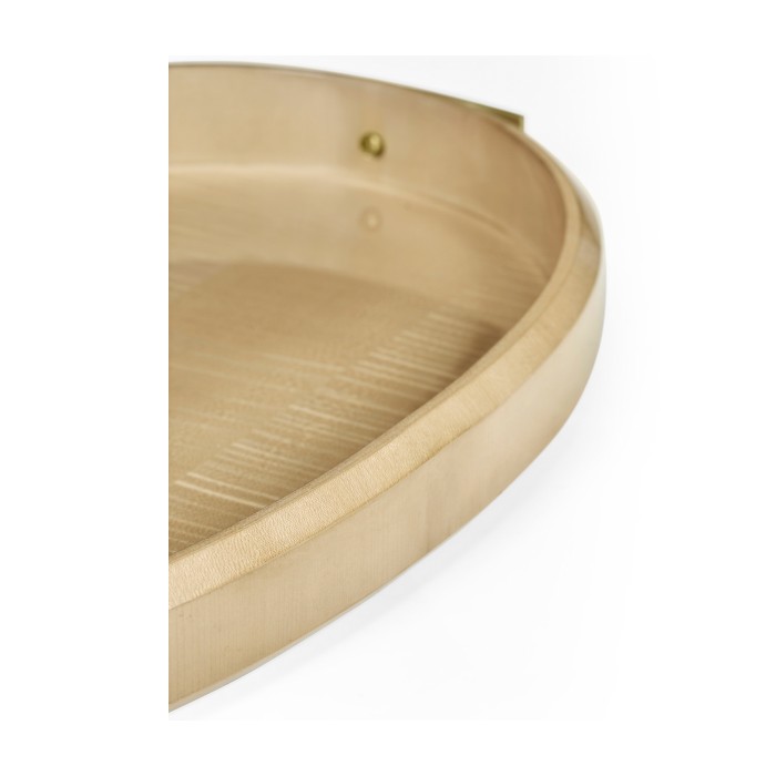 Art Deco Oval Tray with Brass