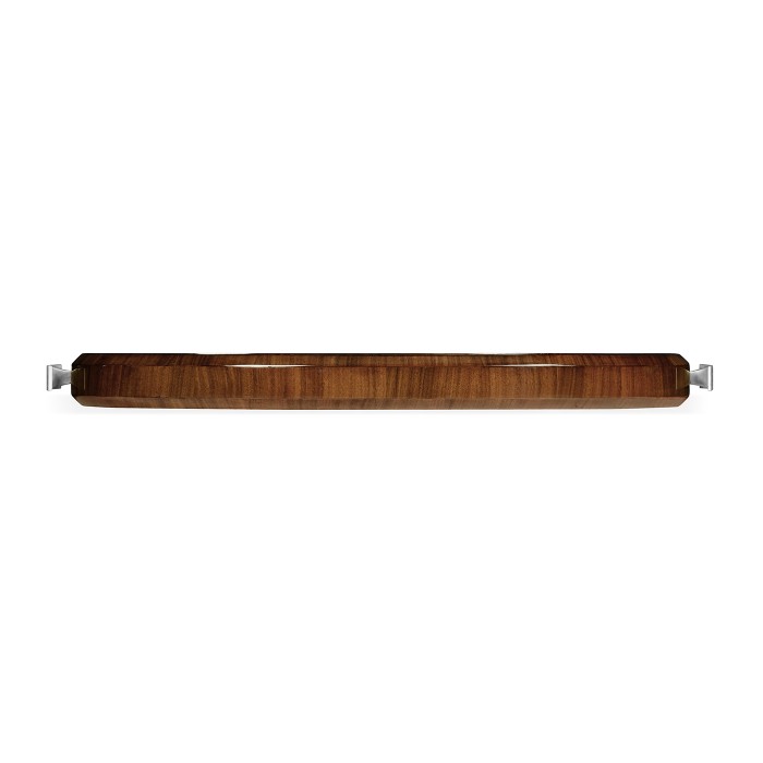 Art Deco Oval Tray with Stainless Steel (High Lustre)