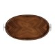 Art Deco Oval Tray with Stainless Steel (High Lustre)