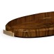 Art Deco High Lustre Oval Tray with Brass
