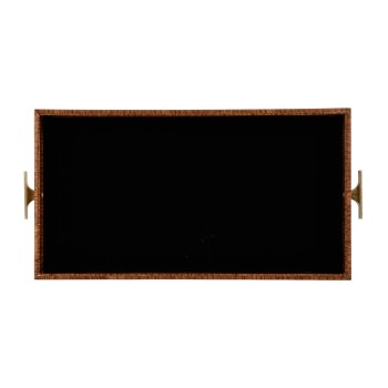 Art Deco Rectangular Tray with Brass (High Lustre)