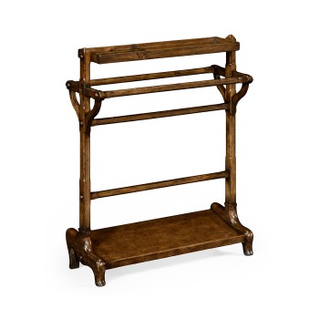 Victorian Style Walnut Towel Rack
