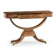 Biedermeier Crotch Walnut Side Table