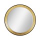 Contemporary Circular Recessed Gilded Mirror