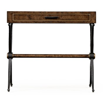 Hammered Iron Side Table with Drawer