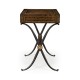 Hammered Iron Side Table with Drawer