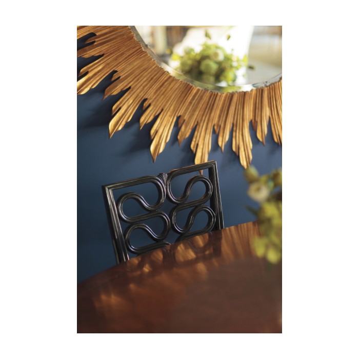 Large black sunburst mirror