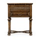 Tudorbethan Dark Oak Side Table with Slide