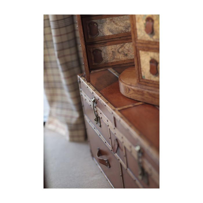 Travel Trunk Style Coffee Games Table