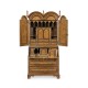 Queen Anne Pollard Bureau Cabinet with Mirrored Doors
